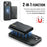 DG.MING M6 Series For iPhone 15 Plus Case Magnetic Wallet PU+PC+TPU Phone Cover - Black - 7
