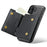 DG.MING M6 Series For iPhone 16 Plus Case Magnetic Wallet PU+PC+TPU Phone Cover - Black - 3