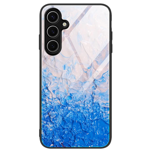 For Samsung Galaxy S25+ Case Marble Pattern Tempered Glass+PC+TPU Phone Cover - DL07 - 1