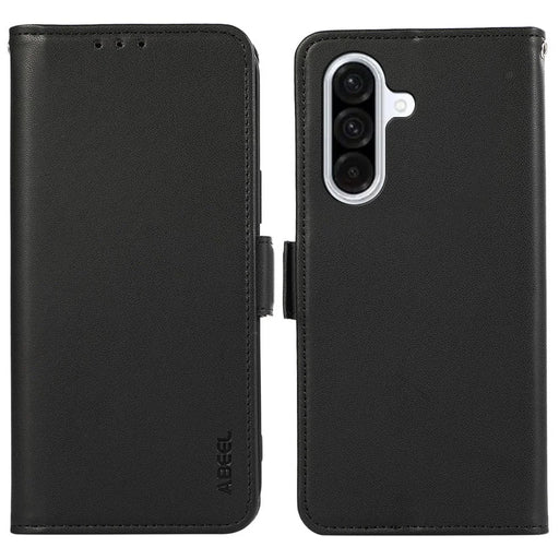 ABEEL For Samsung Galaxy A36 5G Case Leather Phone Cover with RFID Blocking Wallet - Black - 1