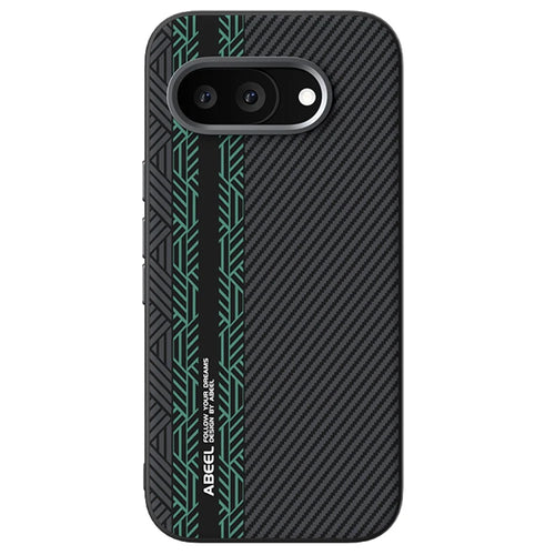 ABEEL For Google Pixel 9a Case PC + TPU + Aluminum Alloy + PU Leather Slim Phone Back Cover Magnetic Case - Texture 2 - 1