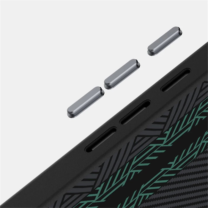 ABEEL For Google Pixel 9a Case PC + TPU + Aluminum Alloy + PU Leather Slim Phone Back Cover Magnetic Case - Texture 2 - 6