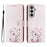For Samsung Galaxy A36 5G Case Pattern Printing Wallet Phone Cover with Strap - Cute Cat - 2