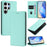For Samsung Galaxy S25 Ultra Wallet Case RFID Blocking Litchi Texture Leather Mobile Cover - Mint Green - 1