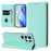 For Samsung Galaxy S25 Ultra Wallet Case RFID Blocking Litchi Texture Leather Mobile Cover - Mint Green - 4
