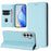 For Samsung Galaxy S24 FE Wallet Case RFID Blocking Litchi Texture Leather Mobile Cover - Baby Blue - 4