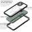 REDPEPPER Dot+ Series for iPhone 14 Plus IP68 Waterproof Clear Back Case Drop-proof Dust-proof Cover Compatible with Magsafe Charger - Black - 7