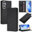 For Samsung Galaxy A55 5G Wallet Case RFID Blocking Litchi Texture Leather Mobile Cover - Black - 1