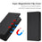For Samsung Galaxy A55 5G Wallet Case RFID Blocking Litchi Texture Leather Mobile Cover - Black - 6