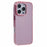 For iPhone 16 Pro Max Case TPU+PC Phone Back Cover Lens Frame Rhinestone Decorated - Transparent Pink - 1