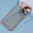 For iPhone 16 Plus Case TPU+PC Phone Back Cover Lens Frame Rhinestone Decorated - Transparent Gold - 5
