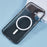 For iPhone 16 Plus Case Compatible with MagSafe TPU+PC Phone Back Cover Rhinestone Decor - Transparent Black - 6