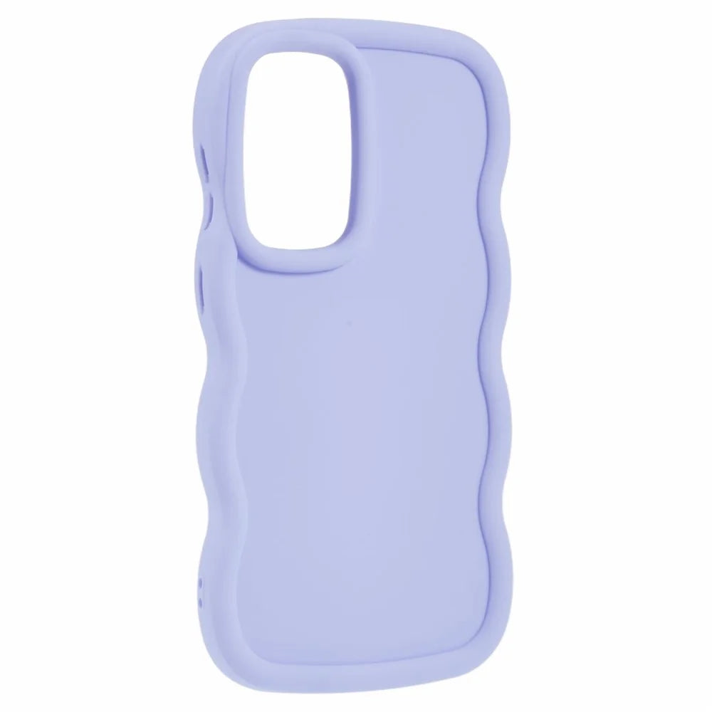 For Samsung Galaxy A36 5G / A56 5G Case TPU Protective Phone Cover Unique Curly Wave Frame - Purple - 3
