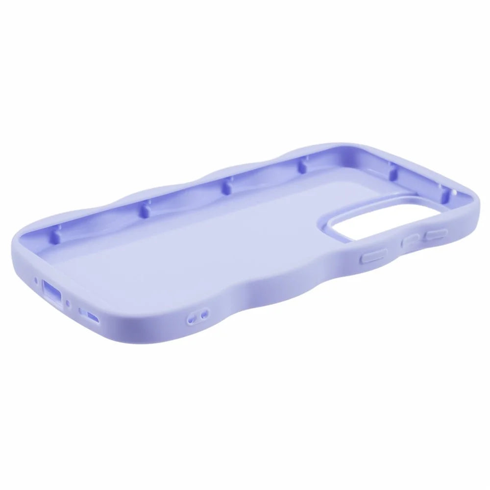 For Samsung Galaxy A36 5G / A56 5G Case TPU Protective Phone Cover Unique Curly Wave Frame - Purple - 4