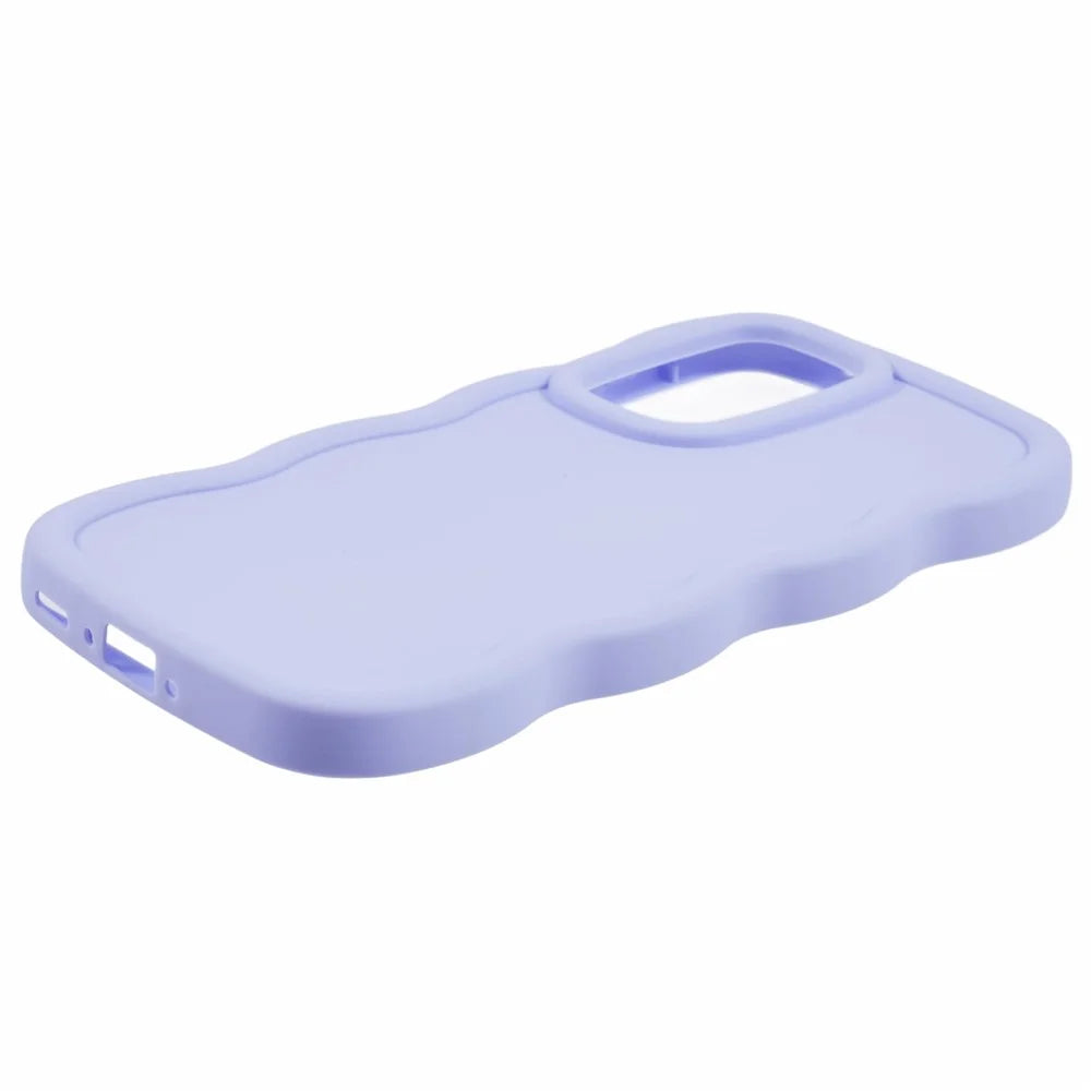 For Samsung Galaxy A36 5G / A56 5G Case TPU Protective Phone Cover Unique Curly Wave Frame - Purple - 5