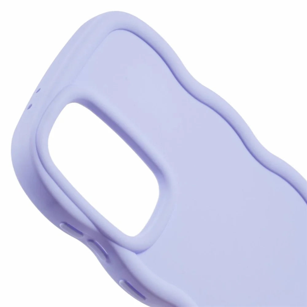 For Samsung Galaxy A36 5G / A56 5G Case TPU Protective Phone Cover Unique Curly Wave Frame - Purple - 6