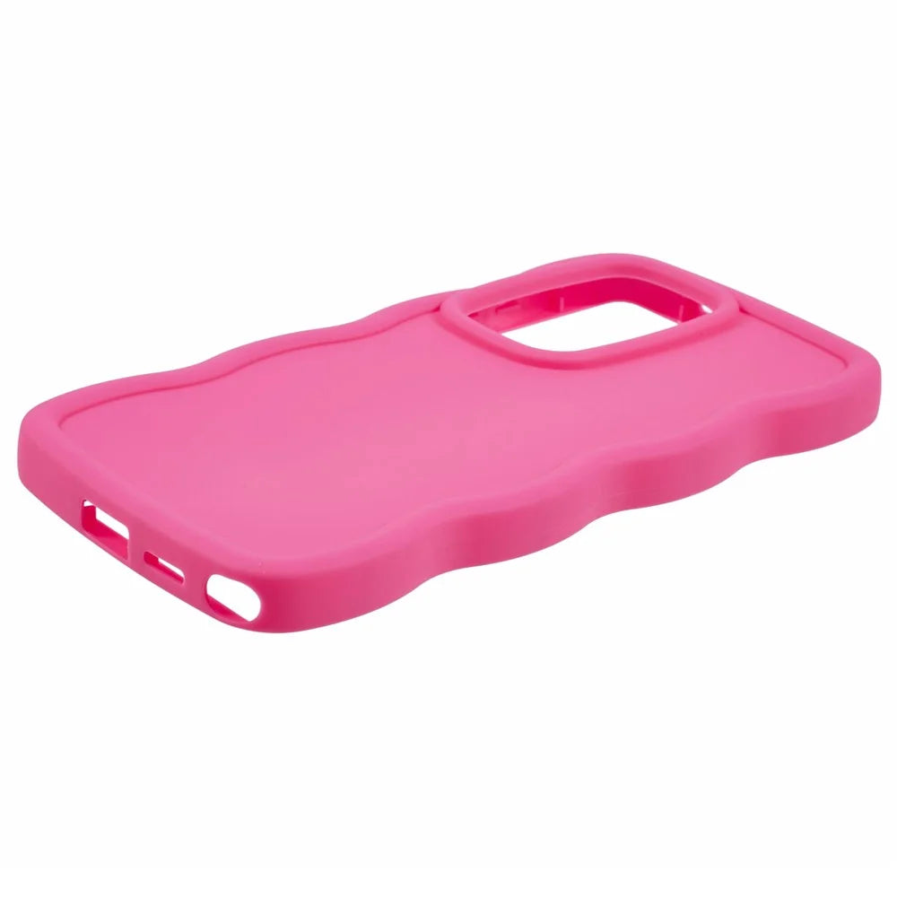 For Samsung Galaxy S25 Ultra Case TPU Protective Phone Cover Unique Curly Wave Frame - Rose - 5
