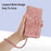 For Samsung Galaxy S23 Case Tulip Leather Phone Cover with 5 Card Slots Wallet - Pink - 6