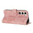 For Samsung Galaxy S23+ Case Tulip Leather Phone Cover with 5 Card Slots Wallet - Pink - 2