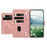 For Google Pixel 9a Case Tulip Leather Phone Cover with 5 Card Slots Wallet - Pink - 4