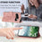 For Google Pixel 9 Pro XL Case Tulip Leather Phone Cover with 5 Card Slots Wallet - Pink - 4