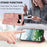 For Google Pixel 8a Case Tulip Leather Phone Cover with 5 Card Slots Wallet - Pink - 4