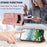 For Google Pixel 8 Pro Case Tulip Leather Phone Cover with 5 Card Slots Wallet - Pink - 4