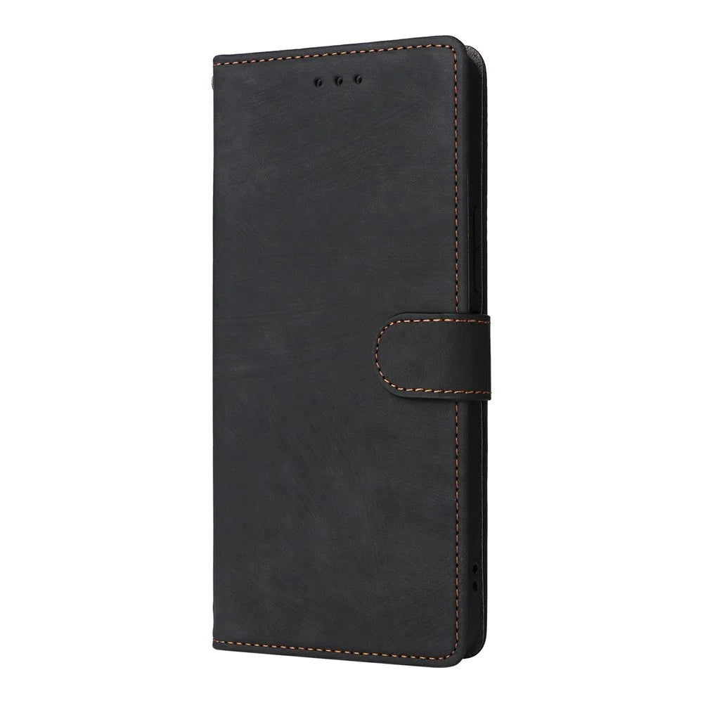 For BLU G64 Wallet Case RFID Blocking PU Leather Cover Stand View - Black - 6