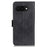 For Google Pixel 9a Case Stand Cowhide Texture PU Leather Phone Cover - Black - 6