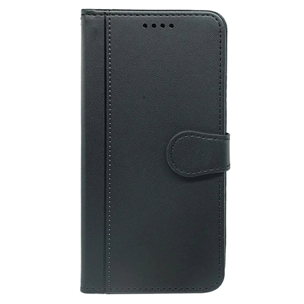 For Samsung Galaxy A36 5G / A56 5G Wallet Case Magnetic Snap Leather Phone Cover with Strap - Black - 4