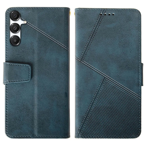IDEWEI For Samsung Galaxy A36 5G / A56 5G Case Leather Wallet Phone Cover Stand Calf Texture - Blue - 1