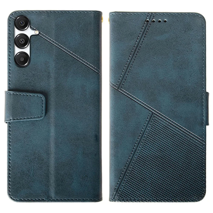 IDEWEI For Samsung Galaxy A36 5G / A56 5G Case Leather Wallet Phone Cover Stand Calf Texture - Blue - 1