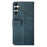 IDEWEI For Samsung Galaxy A36 5G / A56 5G Case Leather Wallet Phone Cover Stand Calf Texture - Blue - 5