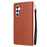 For Samsung Galaxy S25+ / S24+ Case Wallet Stand View PU Leather Phone Cover - Brown - 7
