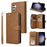 For Samsung Galaxy S25 / S24 Case Zipper Pocket PU Leather Phone Cover with Hand Strap - Brown - 1