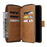 For Samsung Galaxy S25 / S24 Case Zipper Pocket PU Leather Phone Cover with Hand Strap - Brown - 3