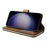 For Samsung Galaxy S25 / S24 Case Zipper Pocket PU Leather Phone Cover with Hand Strap - Brown - 4