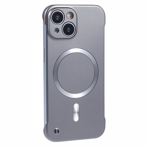For iPhone 15 Case Compatible with MagSafe Hard PC Frameless Phone Cover - Grey - 1