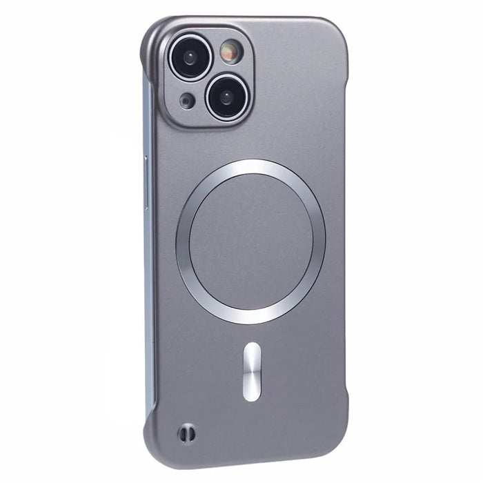 For iPhone 15 Case Compatible with MagSafe Hard PC Frameless Phone Cover - Grey - 1