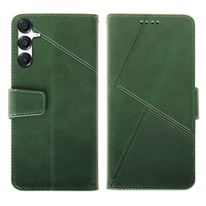 IDEWEI For Samsung Galaxy A26 5G Case Leather Wallet Phone Cover Stand Calf Texture - Green - 1