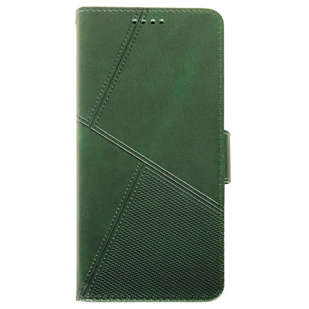 IDEWEI For Samsung Galaxy A26 5G Case Leather Wallet Phone Cover Stand Calf Texture - Green - 4