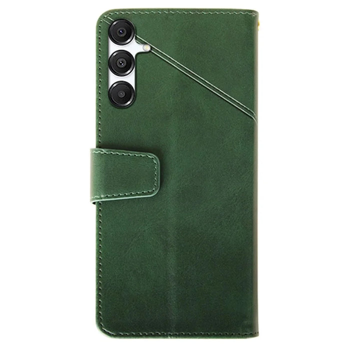 IDEWEI For Samsung Galaxy A26 5G Case Leather Wallet Phone Cover Stand Calf Texture - Green - 5
