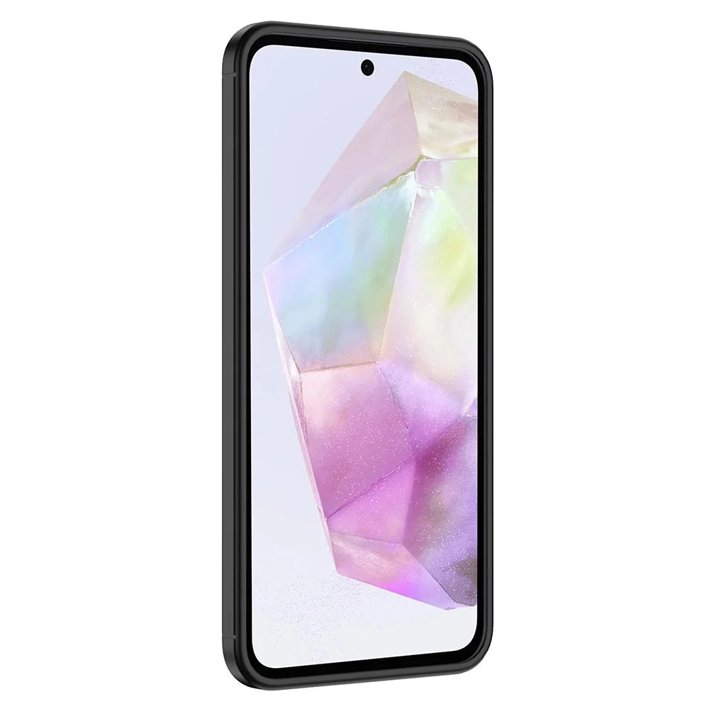 For Samsung Galaxy A37 5G / A36 5G Case Litchi Texture TPU Flexible Phone Cover, Black - 2