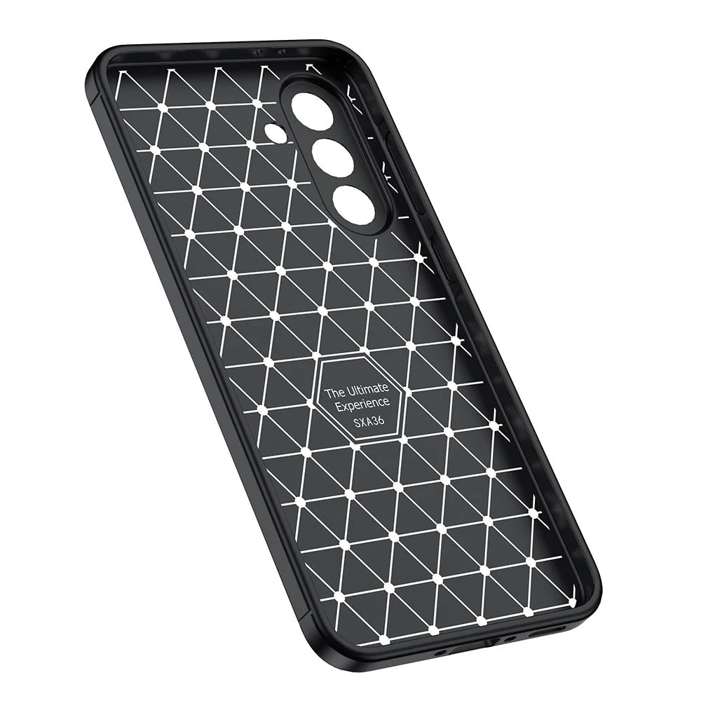For Samsung Galaxy A37 5G / A36 5G Case Litchi Texture TPU Flexible Phone Cover, Black - 3