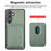 For Samsung Galaxy S25 Case Magnetic Detachable Card Holder Phone Back Cover - Green - 2