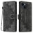 Style 018 For iPhone 13 Case Imprinted Totem Skin Feel Wallet Leather Phone Cover - Grey - 1