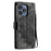 Style 018 For iPhone 16 Pro Max Case Imprinted Totem Skin Feel Wallet Leather Phone Cover - Grey - 7