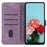 For Google Pixel 9a Case Imprinted Lines Leather Phone Cover Folding Stand - Purple - 2