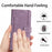 For Google Pixel 9a Case Imprinted Lines Leather Phone Cover Folding Stand - Purple - 7