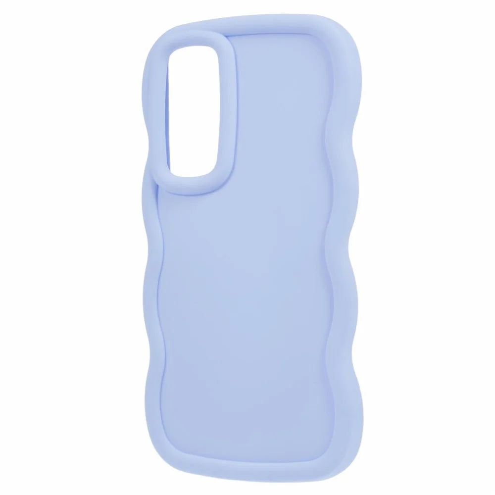 For Samsung Galaxy S24 FE Case TPU Protective Phone Cover Unique Curly Wave Frame - Purple - 3